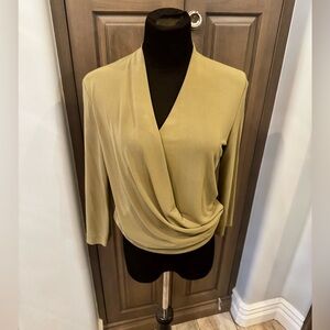 M.M Lafleur fixed wrap blouse.